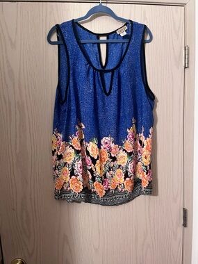 Janette Plus Floral Sleeveless Women’s Top
